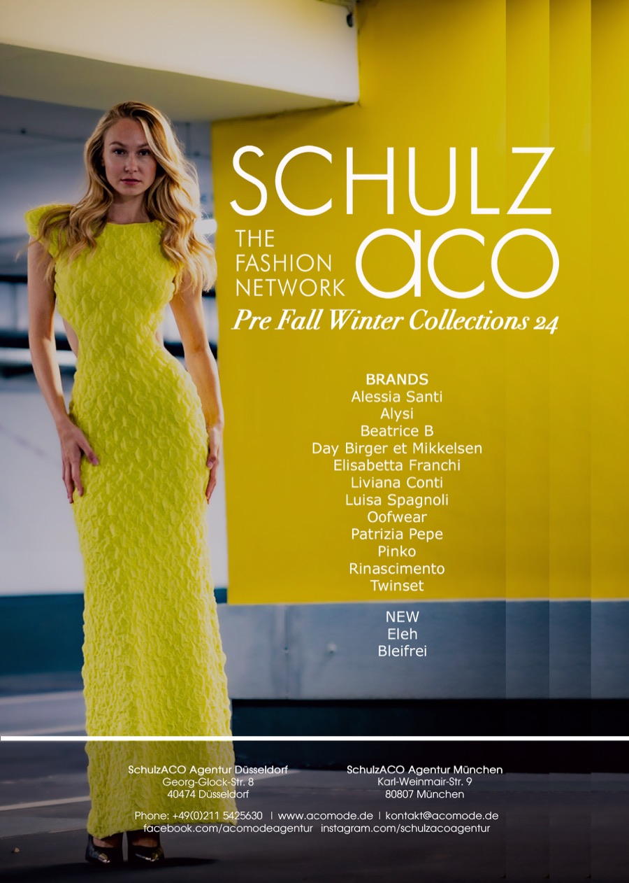 ACO Modeagentur, Pre Fall Winter Collections 24 flyer